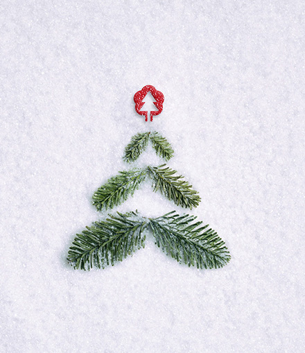 Weihnachtsbaum aus Zweigen