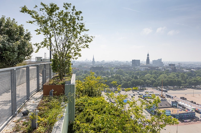 Blick vom Grünen Bunker über Hamburg